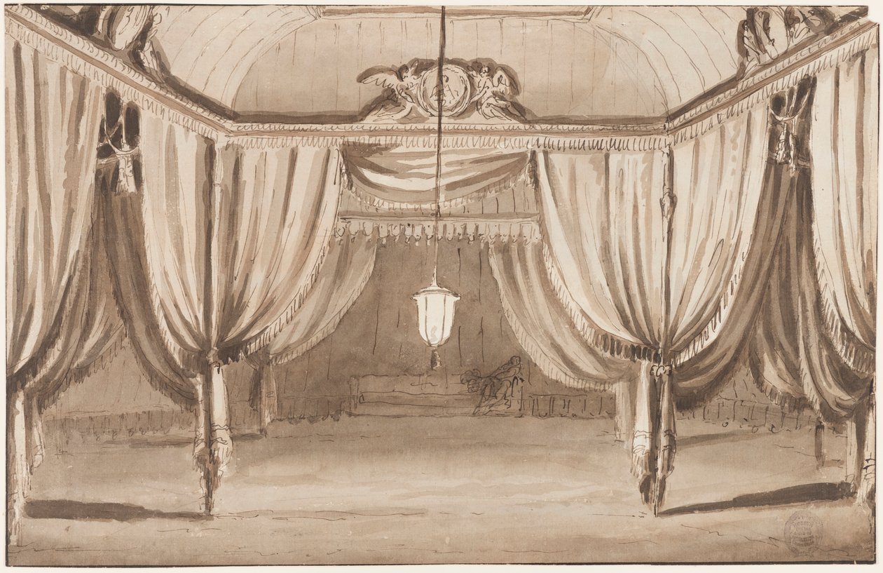 Scenografia: wnętrze namiotu autorstwa Giuseppe Barberi