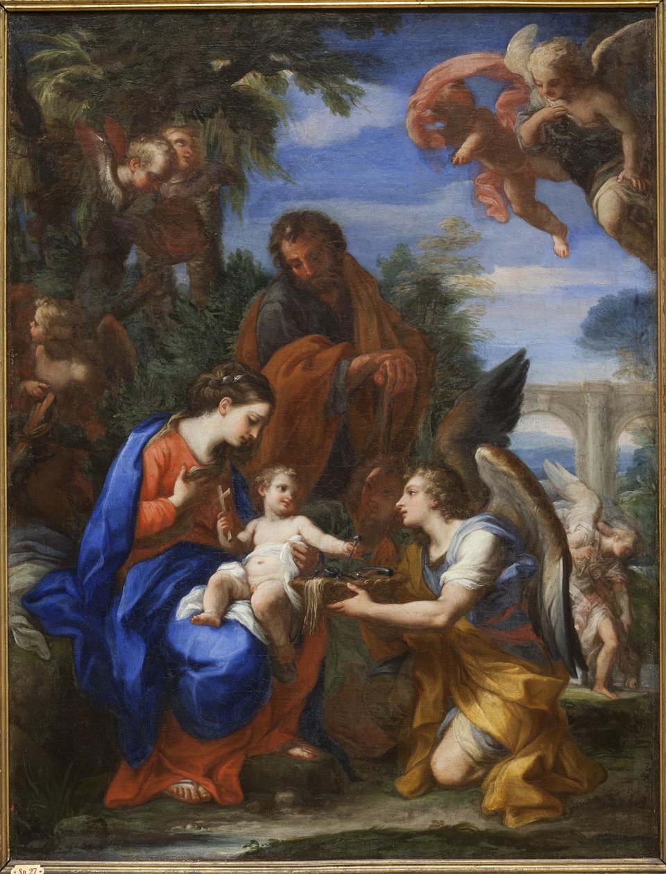 Reszta podczas ucieczki do Egiptu autorstwa Giuseppe Bartolomeo Chiari