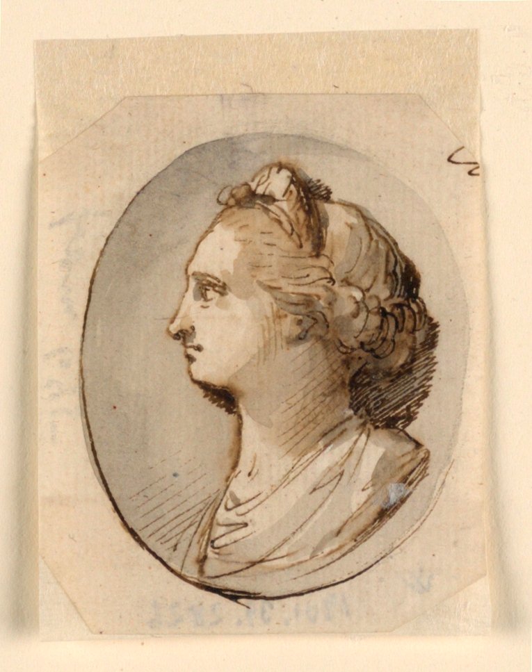 Popiersie portret klasycznej kobiety autorstwa Giuseppe Bernardino Bison