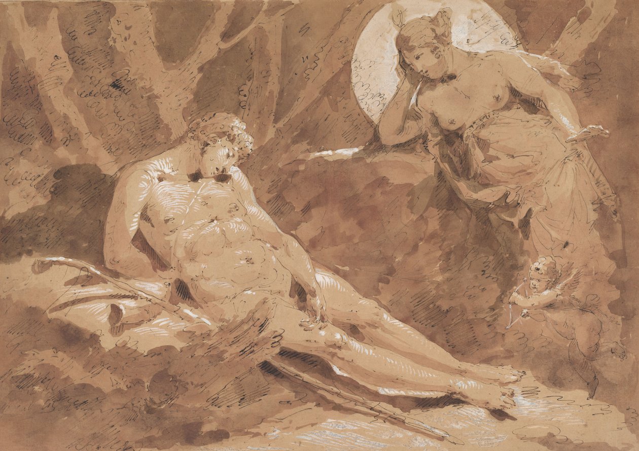 Diana i Endymion z Kupidynem autorstwa Giuseppe Bernardino Bison