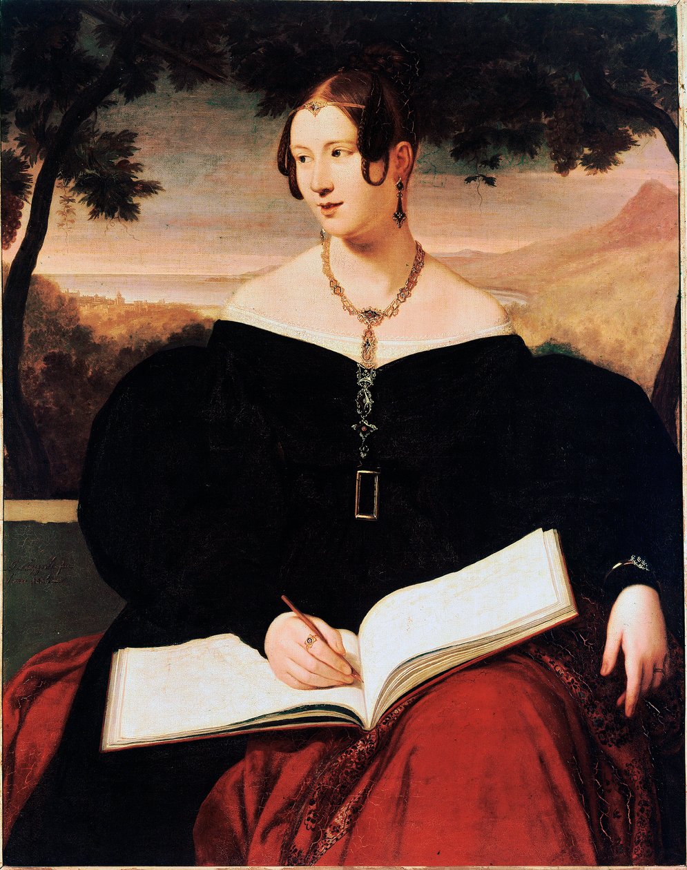 Portret hrabiny Rucellai Obraz Giuseppe Bezzuoli autorstwa Giuseppe Bezzuoli