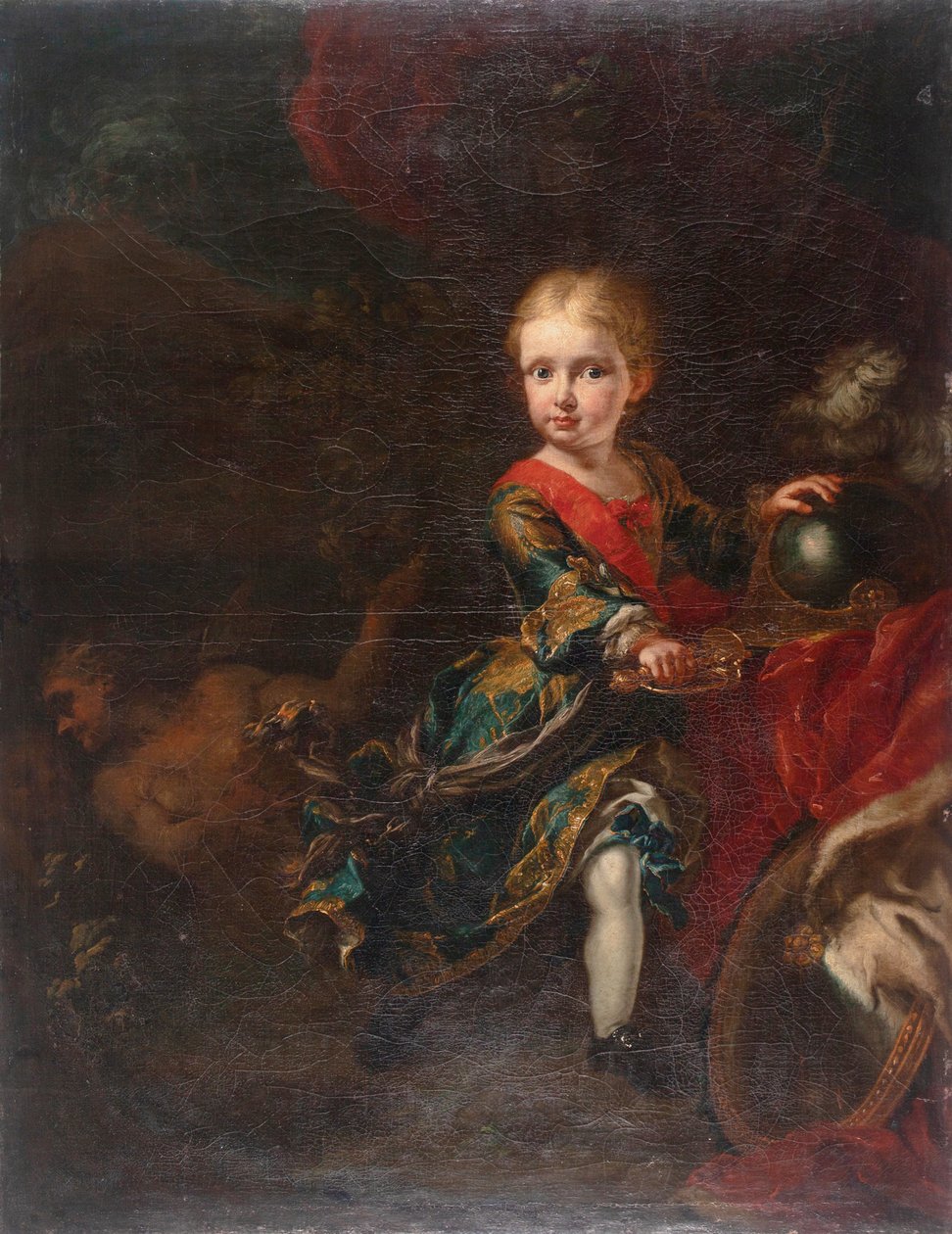 Infante Fernando de Borbón, niczym bóg Mars autorstwa Giuseppe Bonito