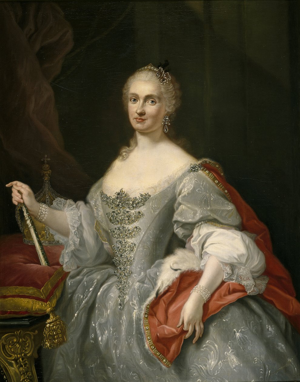 Maria Amalia Saksonii 17241760, królowa Neapolu autorstwa Giuseppe Bonito