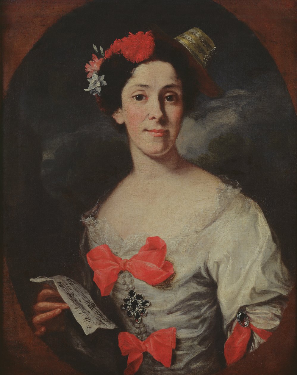 Portret kobiety, czyli muzyka, ok. 1750-65 autorstwa Giuseppe Bonito