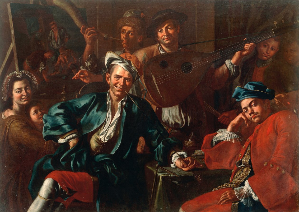 Pracownia malarza Giuseppe Bonito (1707-1789), ok. 1740 autorstwa Giuseppe Bonito