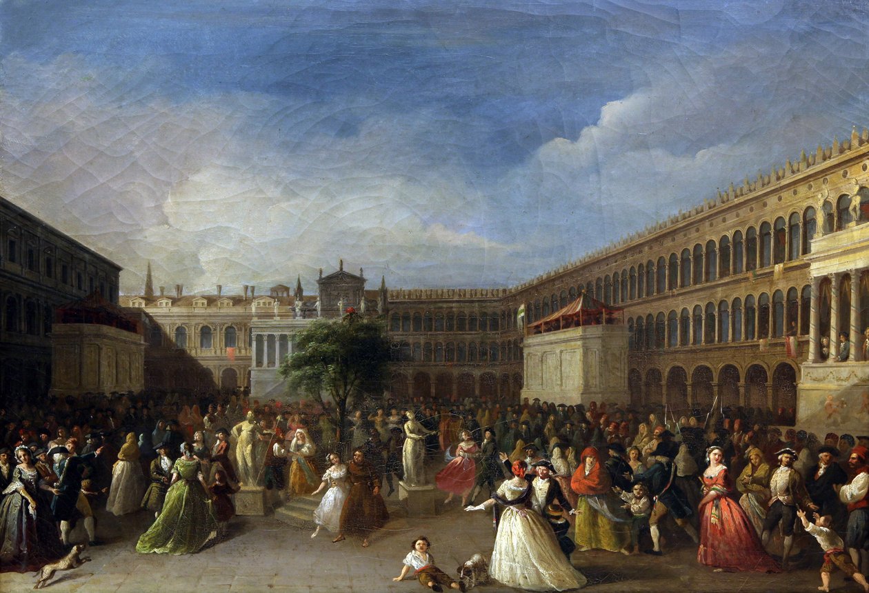 Drzewo Wolności wzniesione na Piazza San Marco, 4 czerwca 1797, 1797. autorstwa Giuseppe Borsato