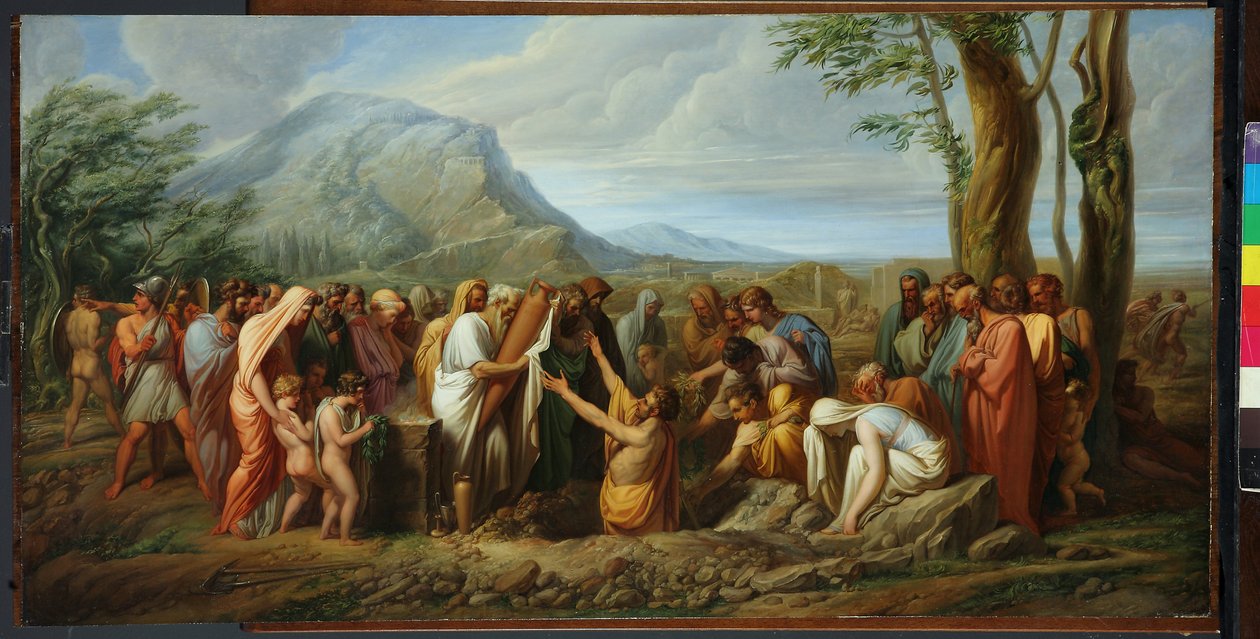 Prochy Temistoklesa na poddaszu autorstwa Giuseppe Bossi