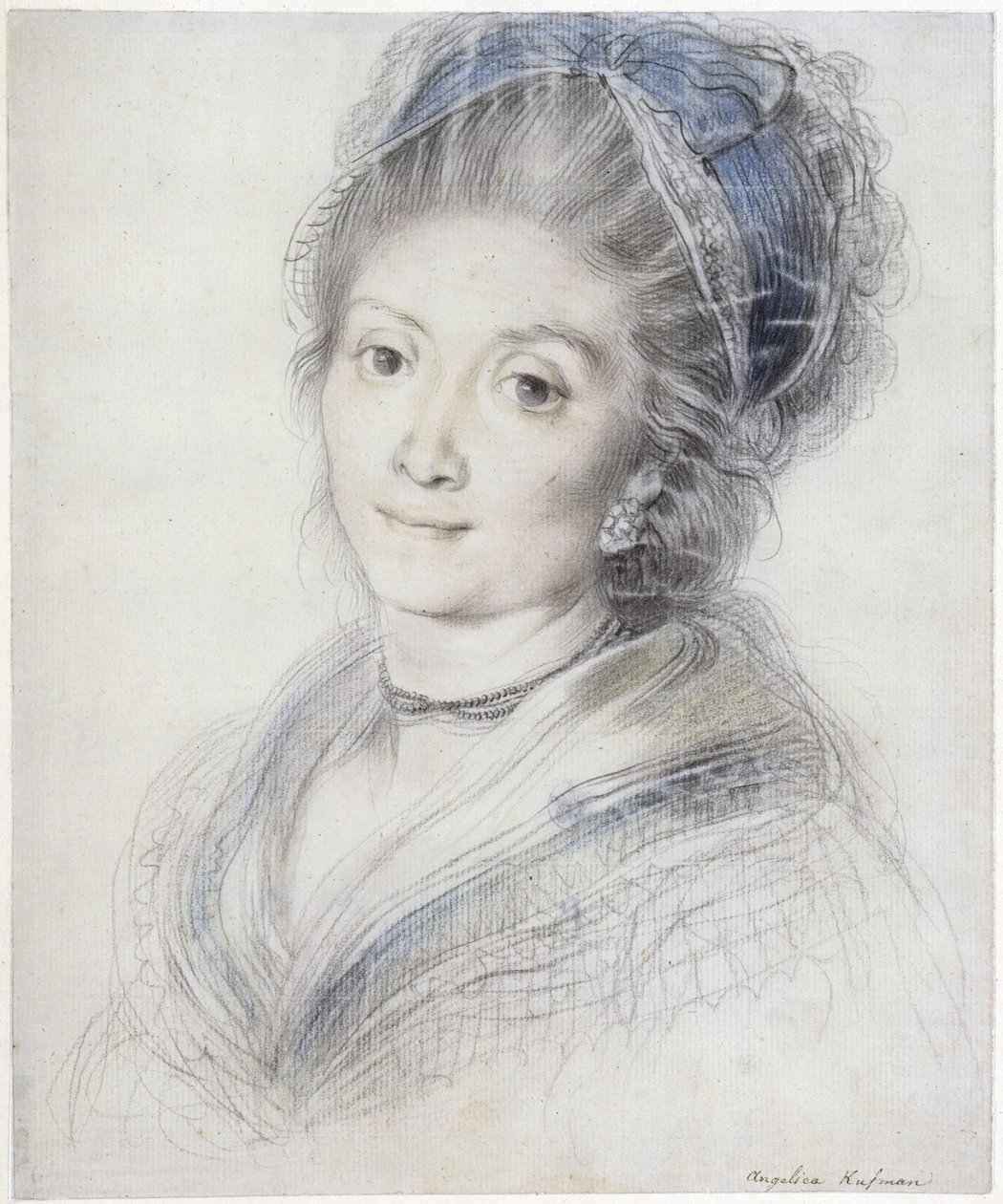 Popiersie kobiety w koronkowym czepku autorstwa Giuseppe Cades