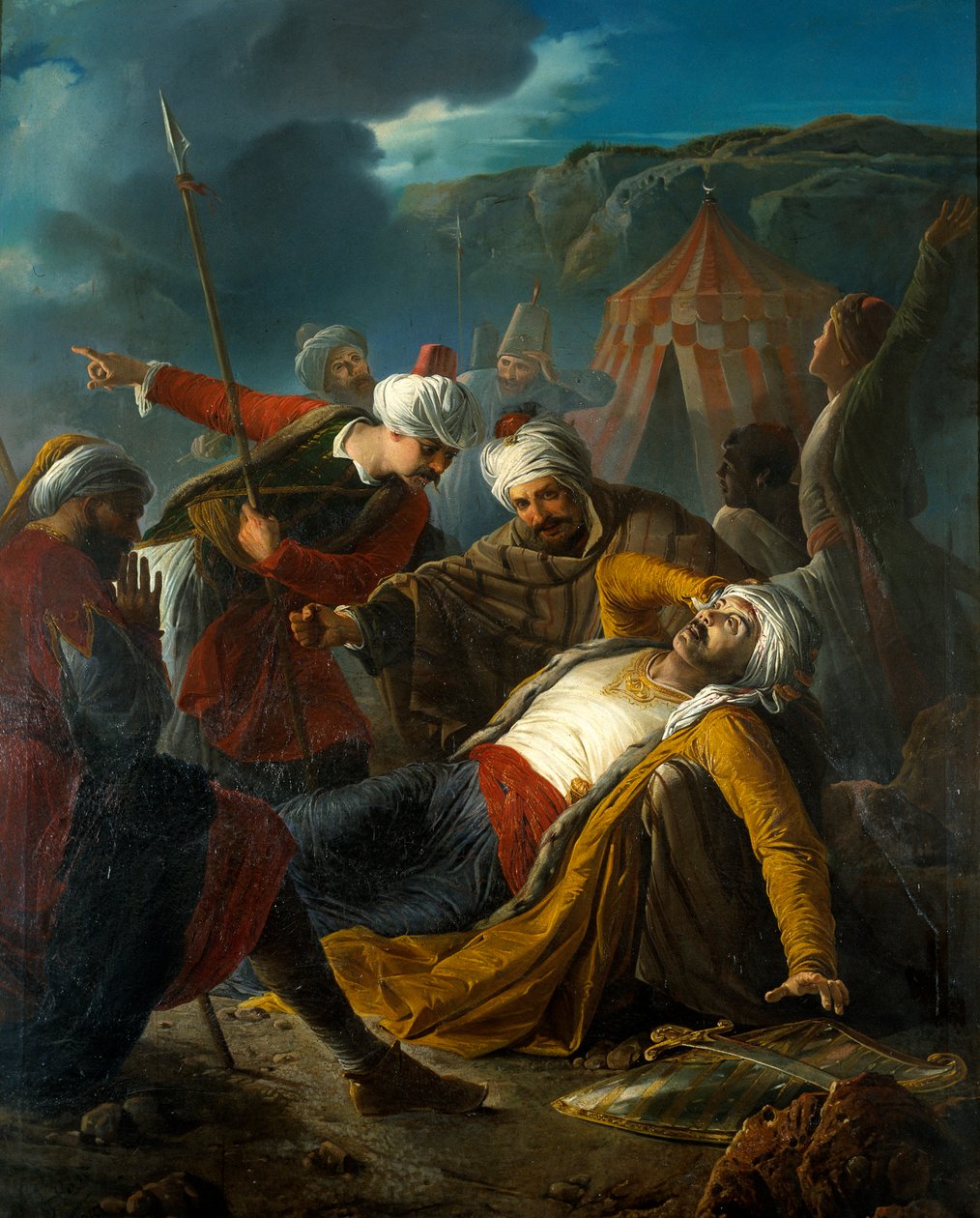 Śmierć Draguta, Wielkie Oblężenie Malty w 1565, 1867 autorstwa Giuseppe Cali
