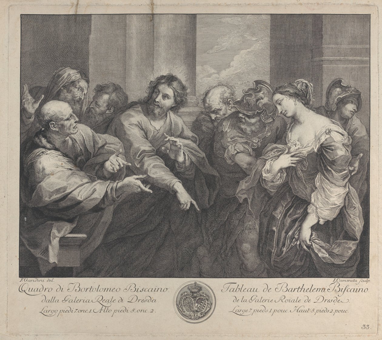 Chrystus i niewiasta przyłapana na cudzołóstwie, 1750-57. autorstwa Giuseppe Camerata