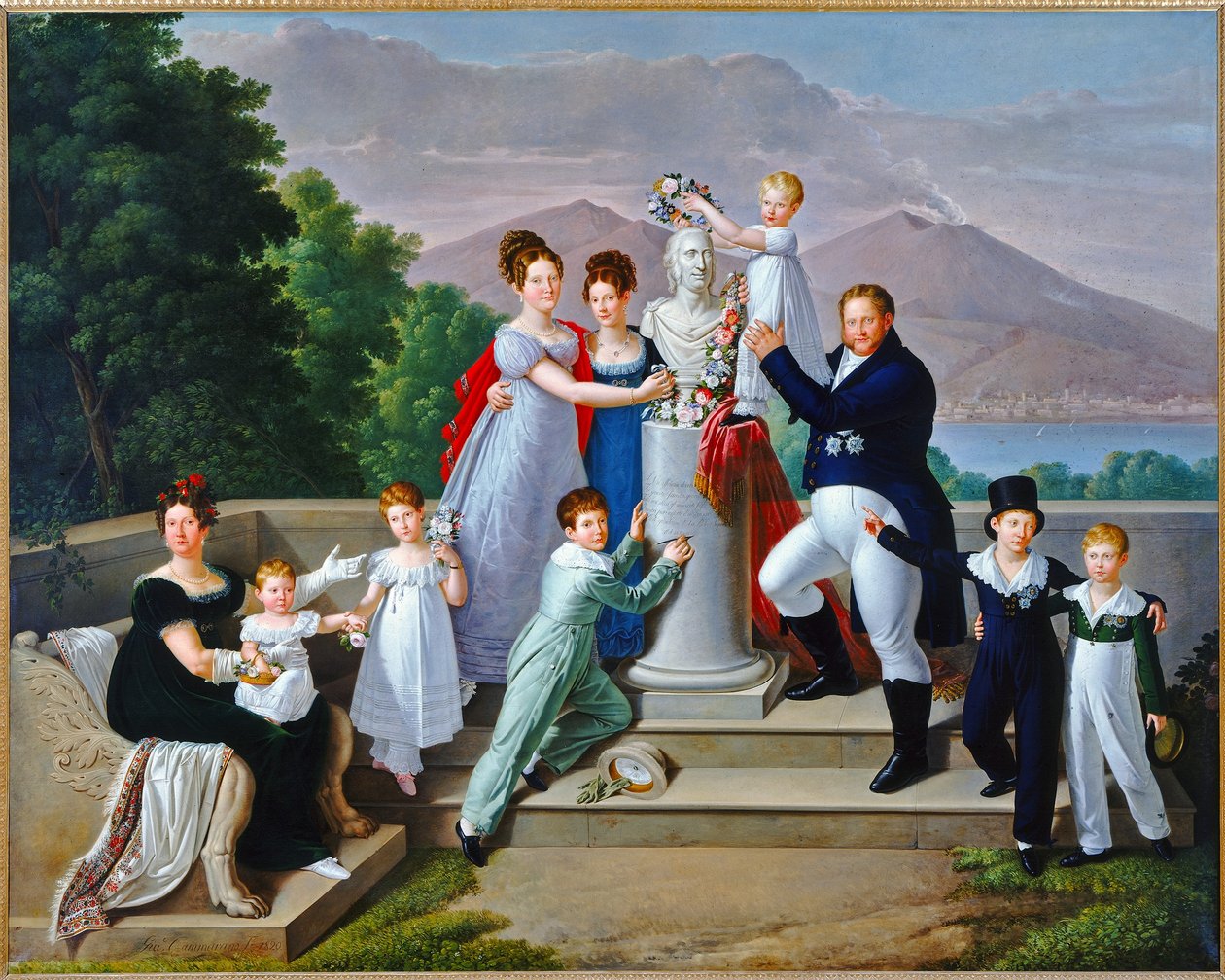 Włochy: Portret Franciszka I Franciszka I i jego rodziny autorstwa Giuseppe Cammarano