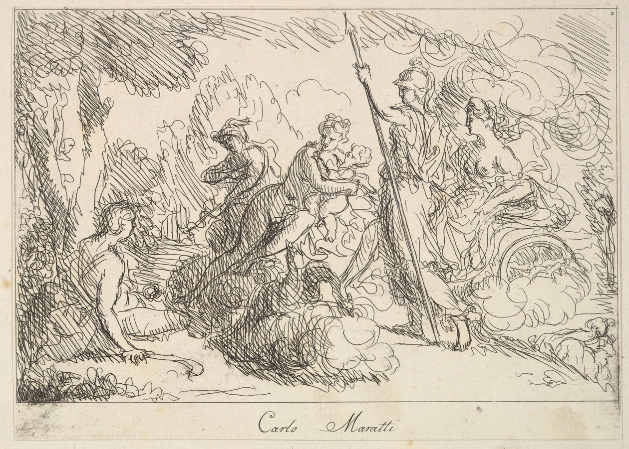 Bogowie i boginie w krajobrazie, 1740-1802. autorstwa Giuseppe Canale