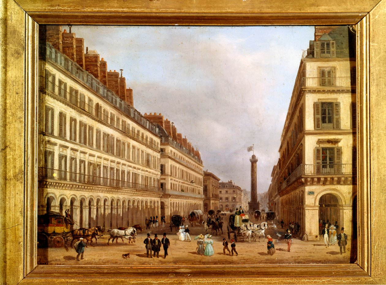 La rue Castiglione w Paryżu w 1829 roku (obraz) autorstwa Giuseppe Canella
