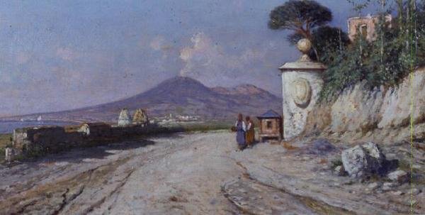 Pompeje: (panel) autorstwa Giuseppe Carelli