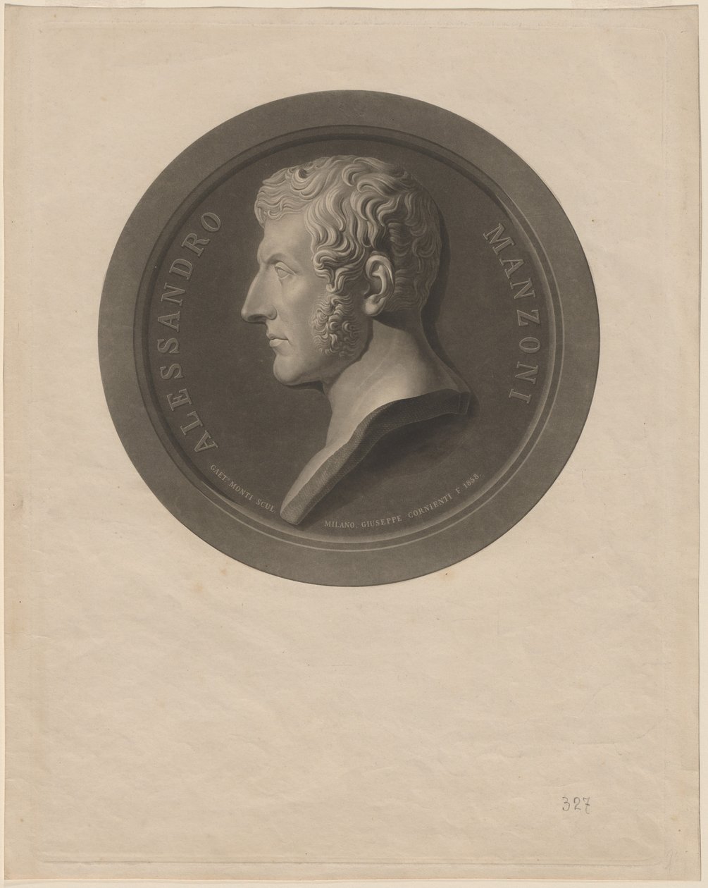 Alessandro Manzoni autorstwa Giuseppe Cornienti, after Gaetano Monti