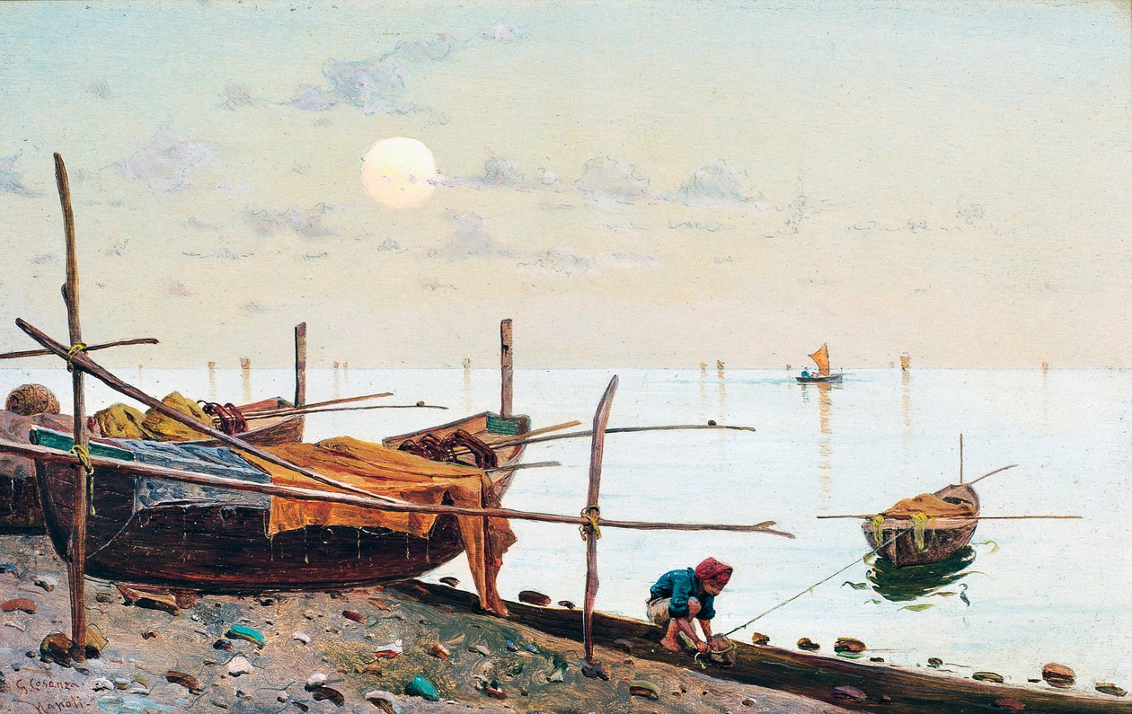 Marina w Neapolu, Włochy autorstwa Giuseppe Cosenza