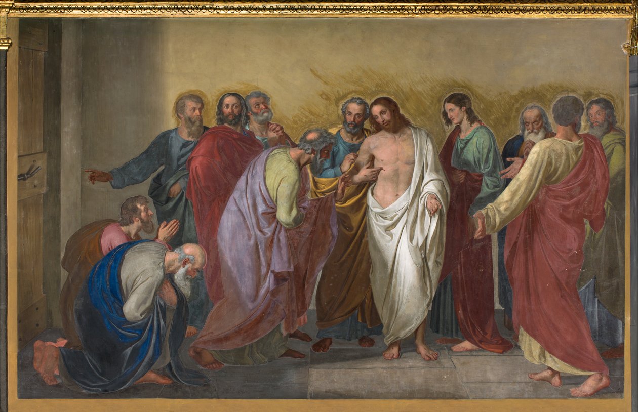 Prezbiterium, Giueppe Diotti, Niewiara św. Tomasza 1832 autorstwa Giuseppe Diotti