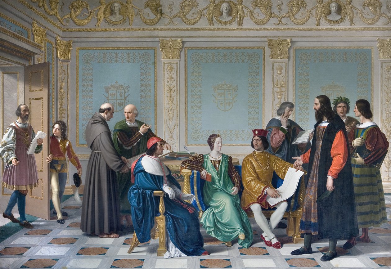 Artyści dworu Ludovica Marie Sforzy znanego jako More (Ludovico Maria Sforza detto il Moro autorstwa Giuseppe Diotti