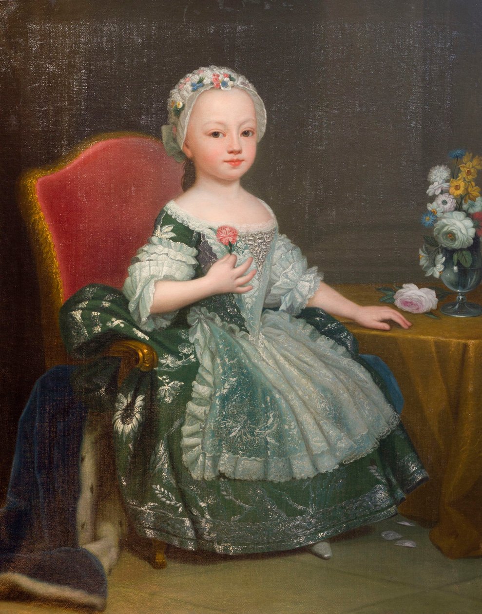 Portret Marii Teresy Sabaudzkiej (1756-1803), przyszłej hrabiny Artois, autorstwa Giuseppe Dupra (1703-1784), olej na płótnie autorstwa Giuseppe Duprà
