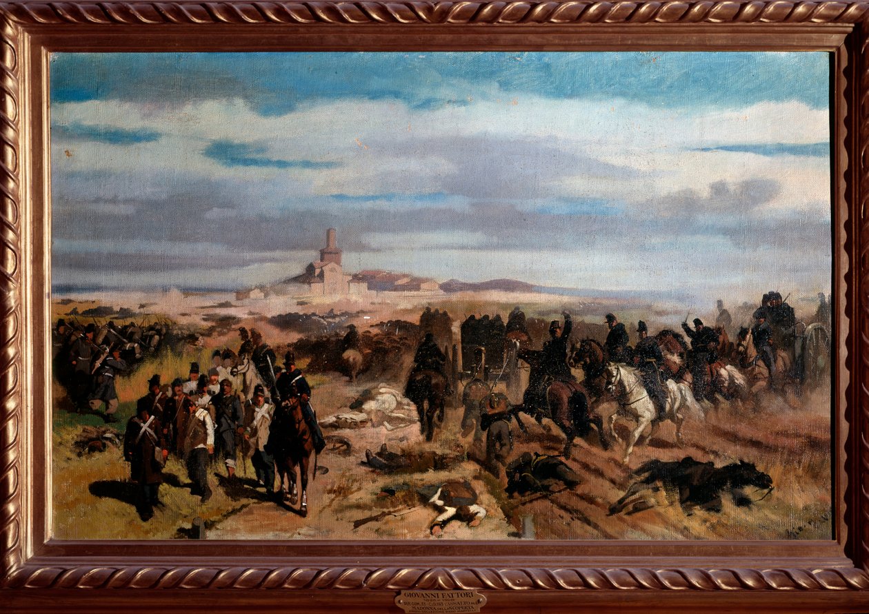 Bitwa pod Solferino i San Martino 24 czerwca 1859 (olej na płótnie) autorstwa Giuseppe Fattori