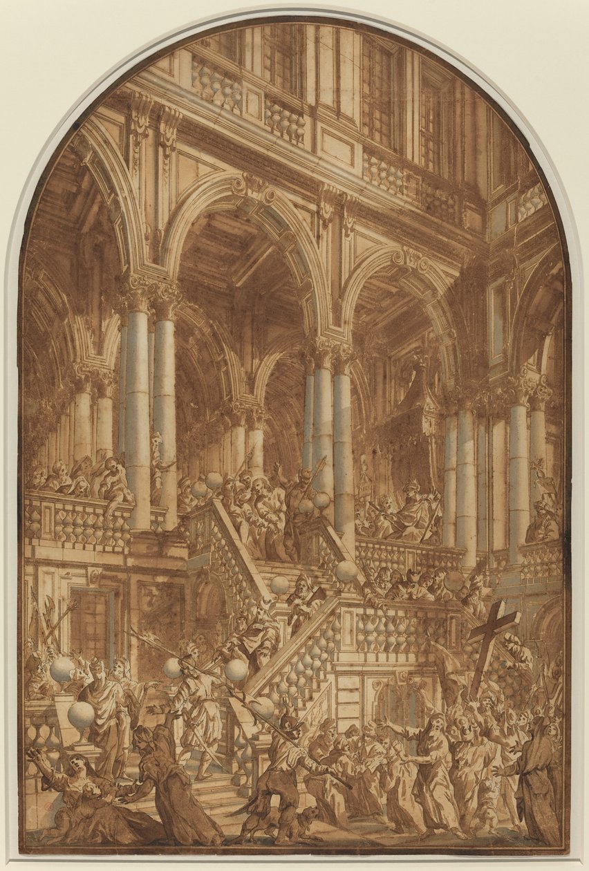 Chrystus wyprowadzony w niewolę z pałacu autorstwa Giuseppe Galli Bibiena