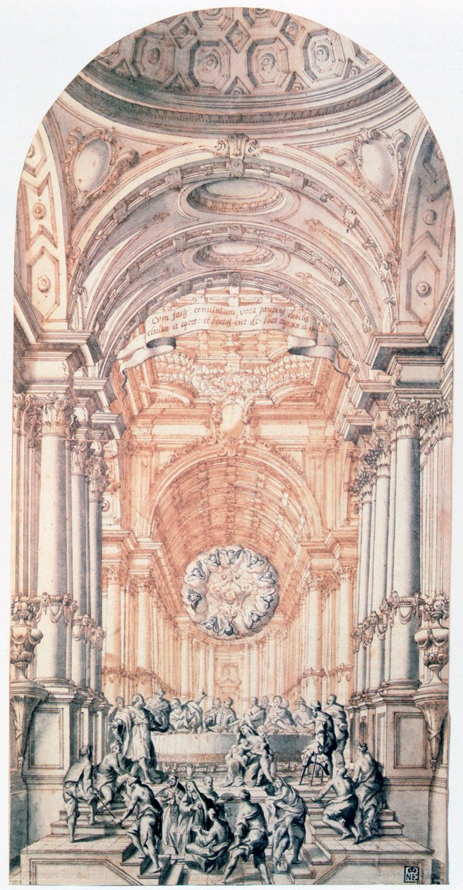 „Projekt Miasta Ewangelii”, c1716-1756 autorstwa Giuseppe Galli Bibiena