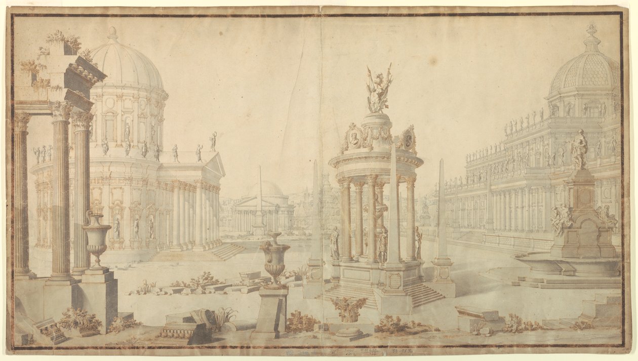 Scenografia: Fantazja architektoniczna autorstwa Giuseppe Galli Bibiena