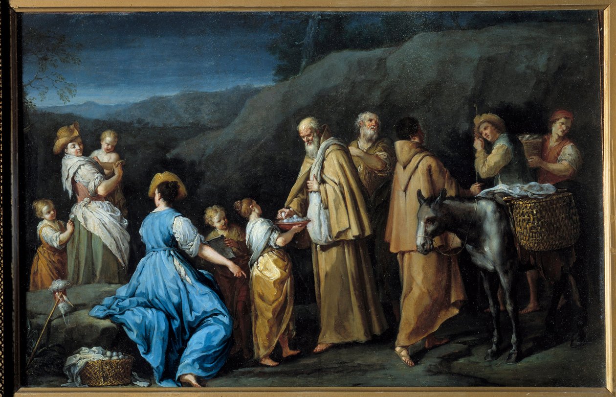 Malarstwo religijne Queteurs autorstwa Giuseppe Gambarini (1680-1725) autorstwa Giuseppe Gambarini