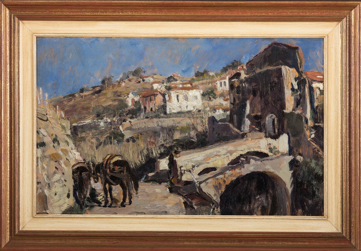 Krajobraz (olej na panelu) autorstwa Giuseppe Graziosi