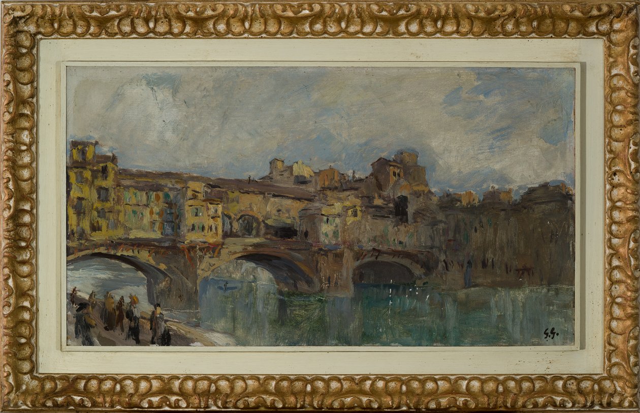 Ponte Vecchio we Florencji (obraz olejny na płótnie) autorstwa Giuseppe Graziosi