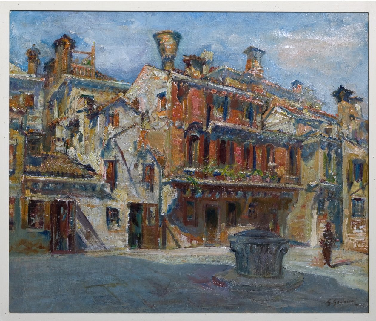 Plac Teatru, Wenecja (olej na płótnie) autorstwa Giuseppe Graziosi
