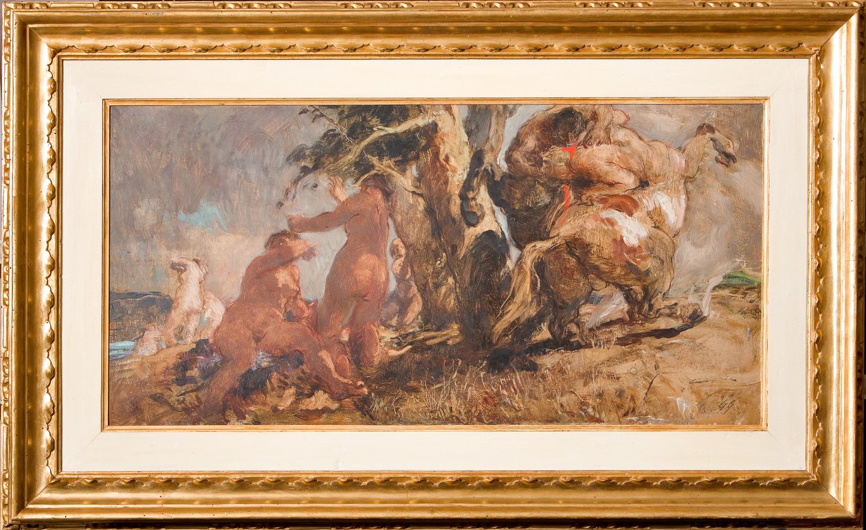 Kąpiący się i centaur (olej na sklejce) autorstwa Giuseppe Graziosi