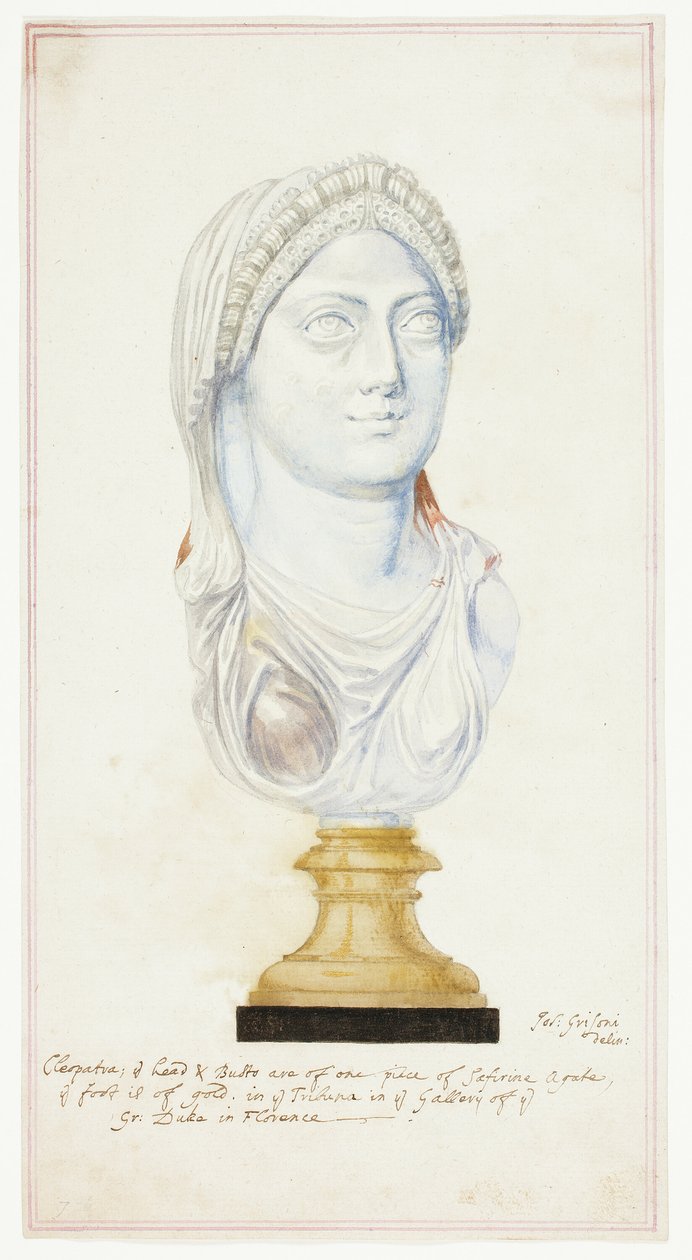 Agatowa głowa Kleopatry autorstwa Giuseppe Grisoni