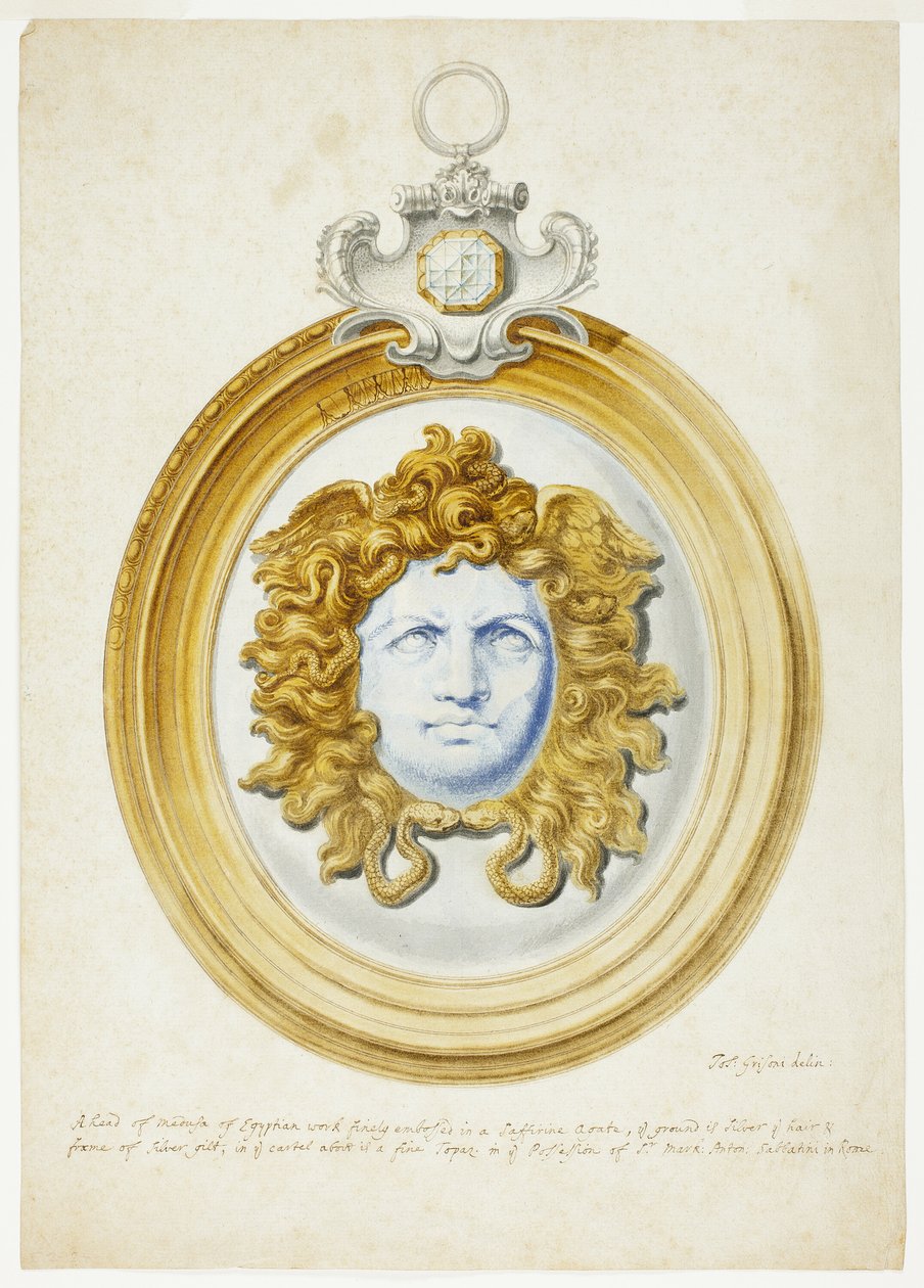 Głowa Meduzy (kolekcja Sabbatini, Rzym) autorstwa Giuseppe Grisoni