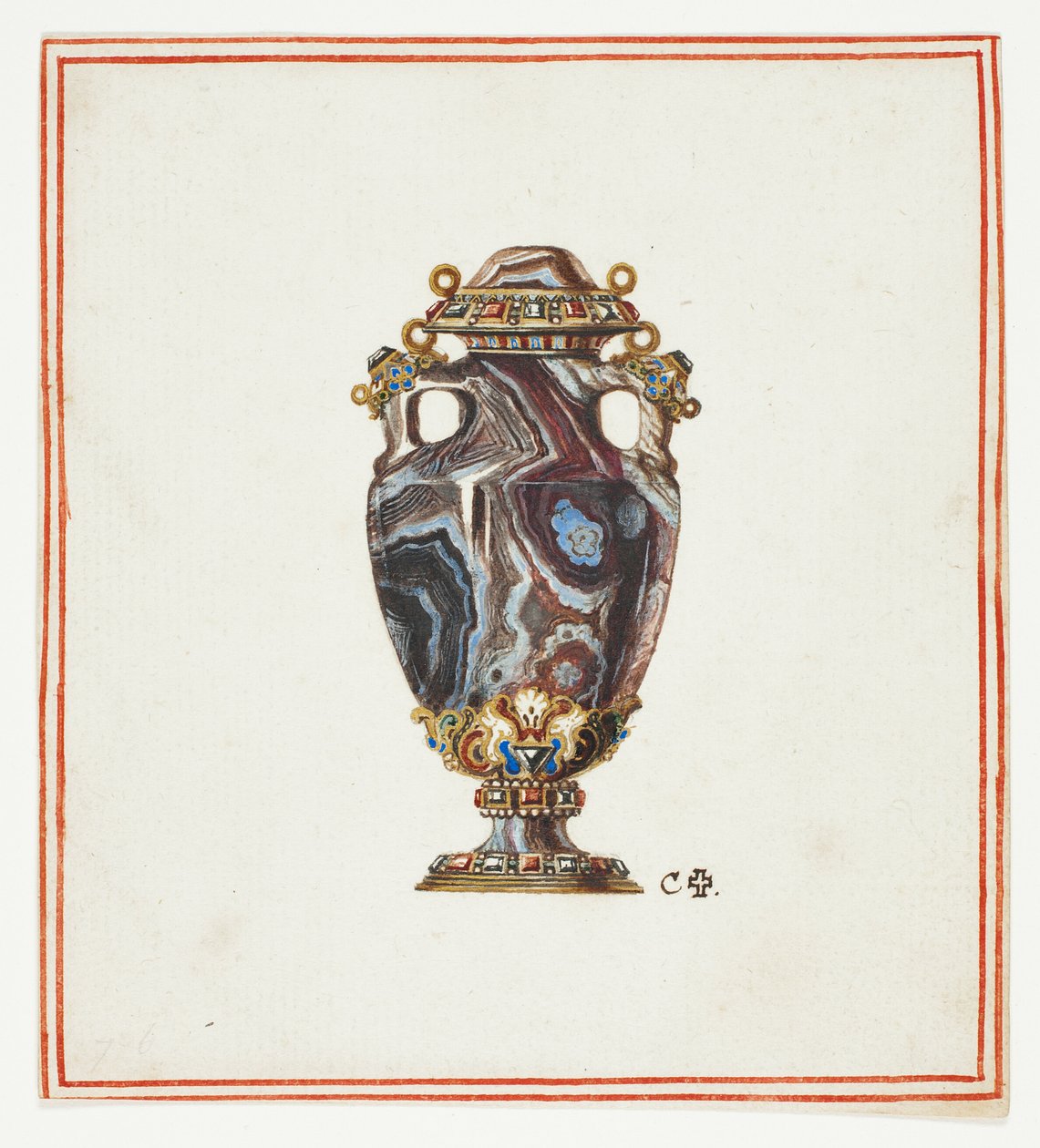 Wazon z porfiru autorstwa Giuseppe Grisoni