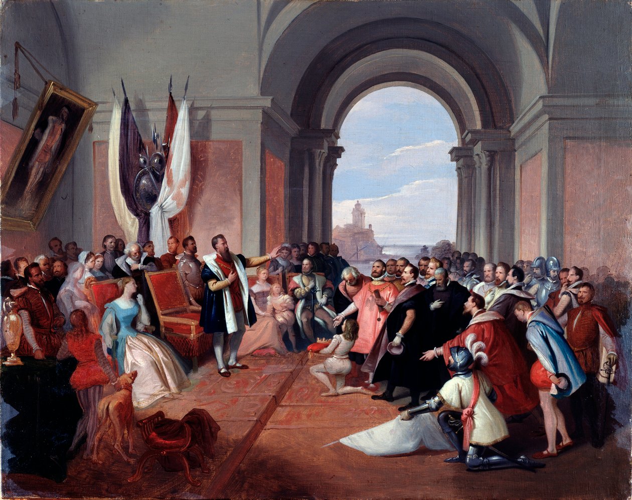 Andrea Doria odmawiająca korony Genui, Giuseppe Isola (1808-1893), c. 1868 (olej na płótnie) autorstwa Giuseppe Isola
