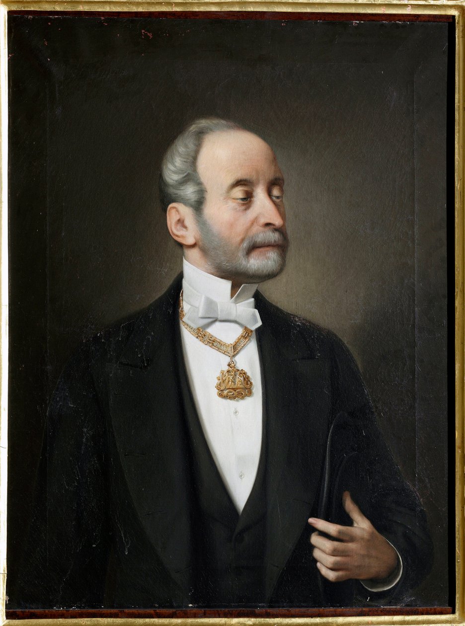 Portret Raffaele z Ferrari, książę Galliera (1803-1876) Obraz Giuseppe Isola (1808-1893) 1876 Geny, Musei di Strada Nuova autorstwa Giuseppe Isola