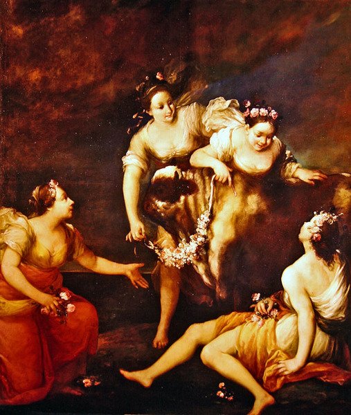 Europa i Byk (olej na płótnie) autorstwa Giuseppe Maria Crespi