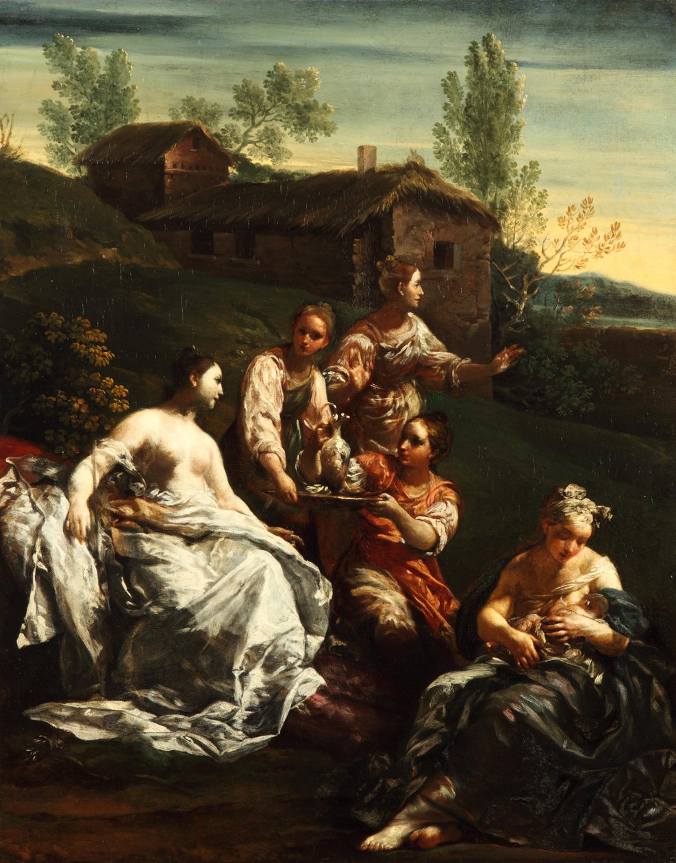 Narodziny Arkasa albo narodziny Adonisa (?) autorstwa Giuseppe Maria Crespi