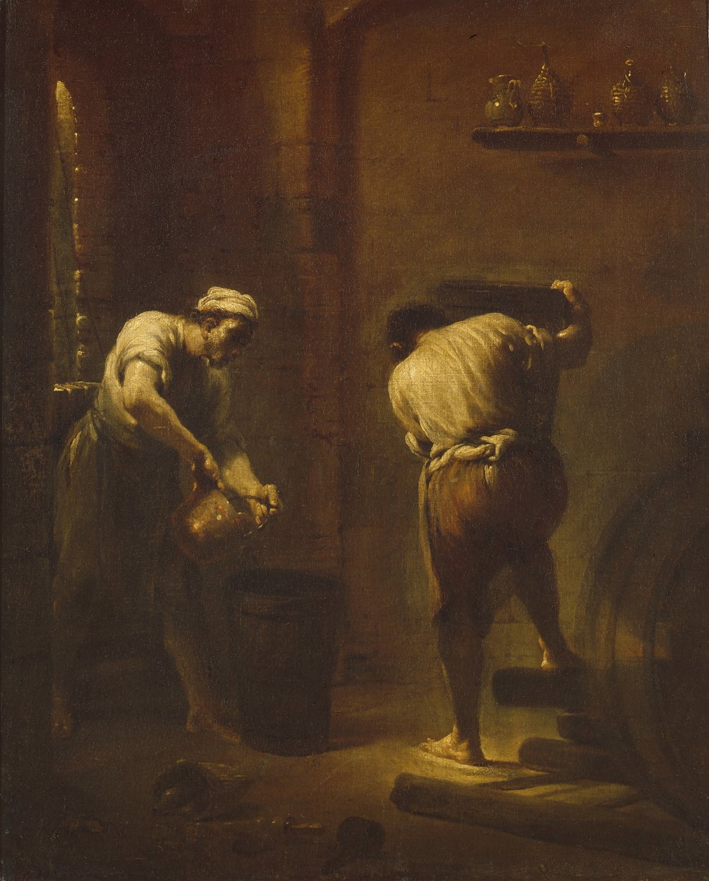 Scena w piwnicy, ok. 1710-1715. autorstwa Giuseppe Maria Crespi
