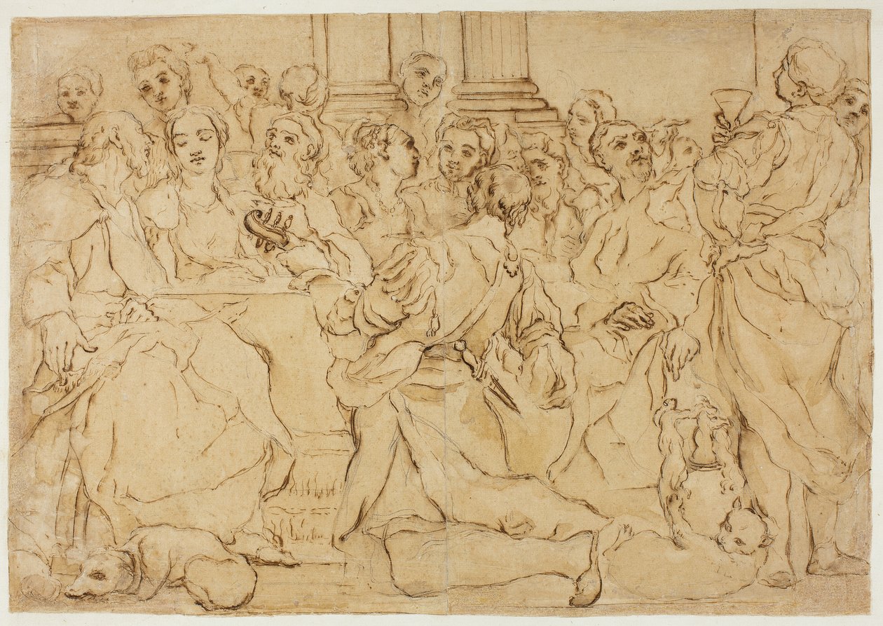 Studiuj do małżeństwa w Kana autorstwa Giuseppe Maria Crespi