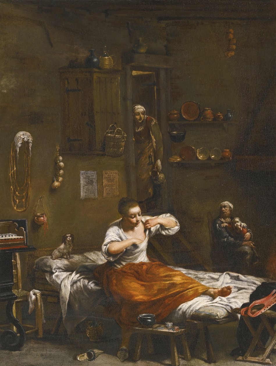 Polowanie na pchły autorstwa Giuseppe Maria Crespi