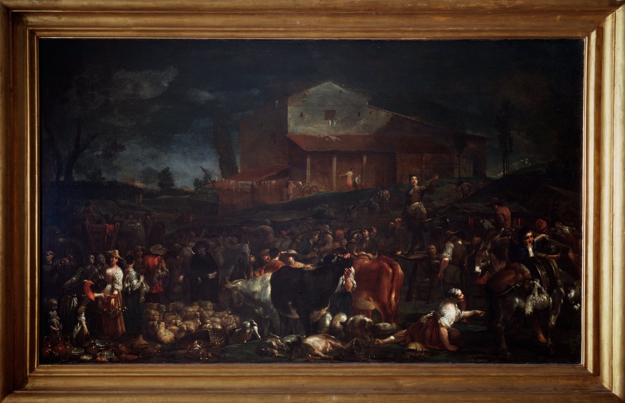Targi w Poggio a Caiano w Toskanii we Włoszech autorstwa Giuseppe Maria Crespi