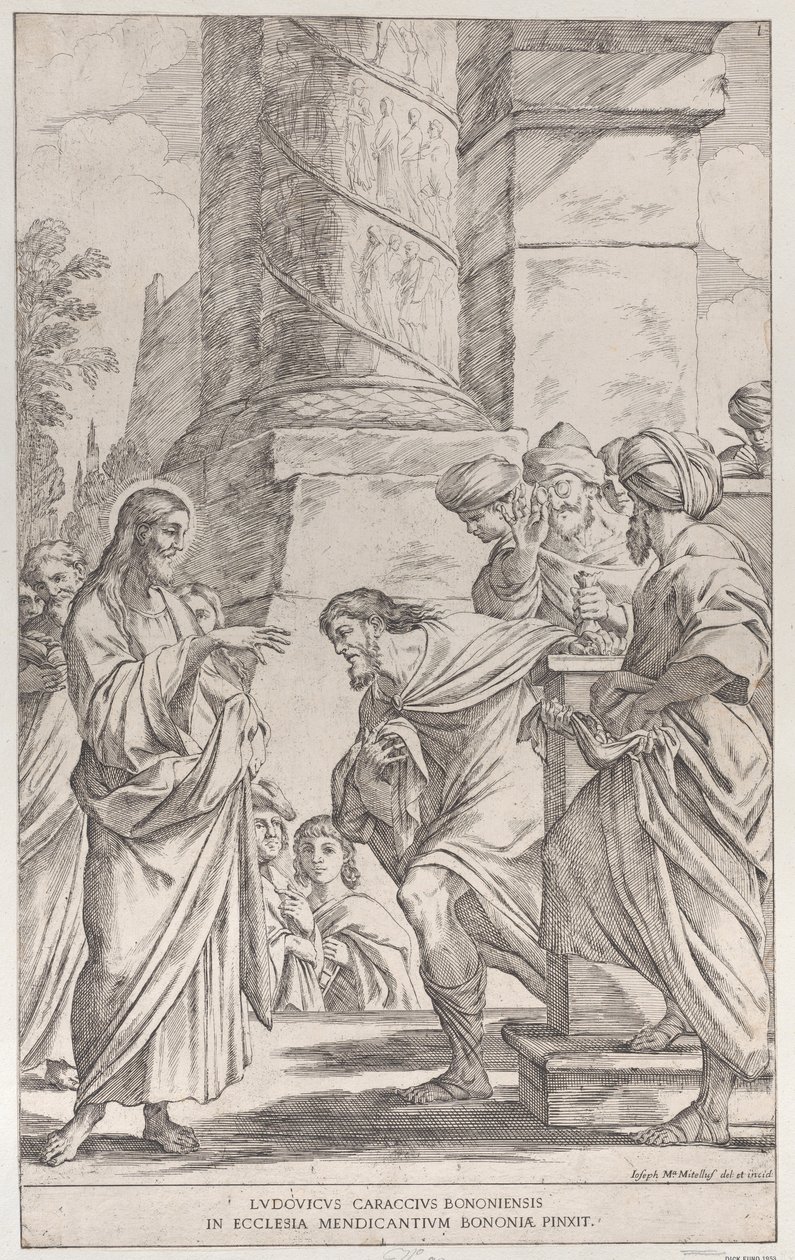 Tablica 1: Powołanie św. Mateusza, 1678. autorstwa Giuseppe Maria Mitelli