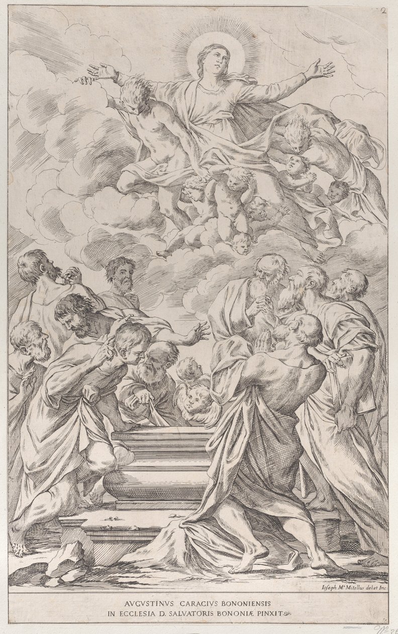 Tablica 2: Wniebowzięcie Najświętszej Maryi Panny, 1678. autorstwa Giuseppe Maria Mitelli