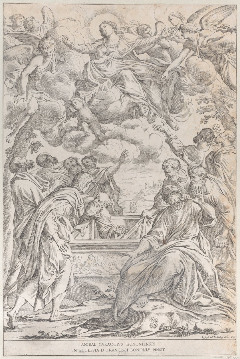 Tablica 3: Wniebowzięcie Najświętszej Maryi Panny, 1678. autorstwa Giuseppe Maria Mitelli