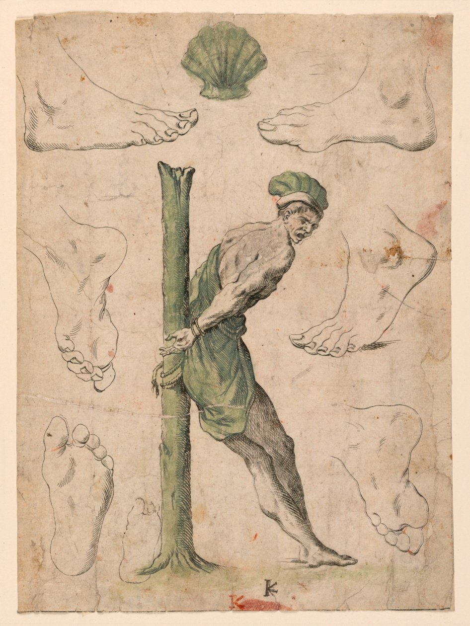Dowody czterech płyt „Alfabeto in Sogno” [Alfabet snu]: Litera K autorstwa Giuseppe Maria Mitelli