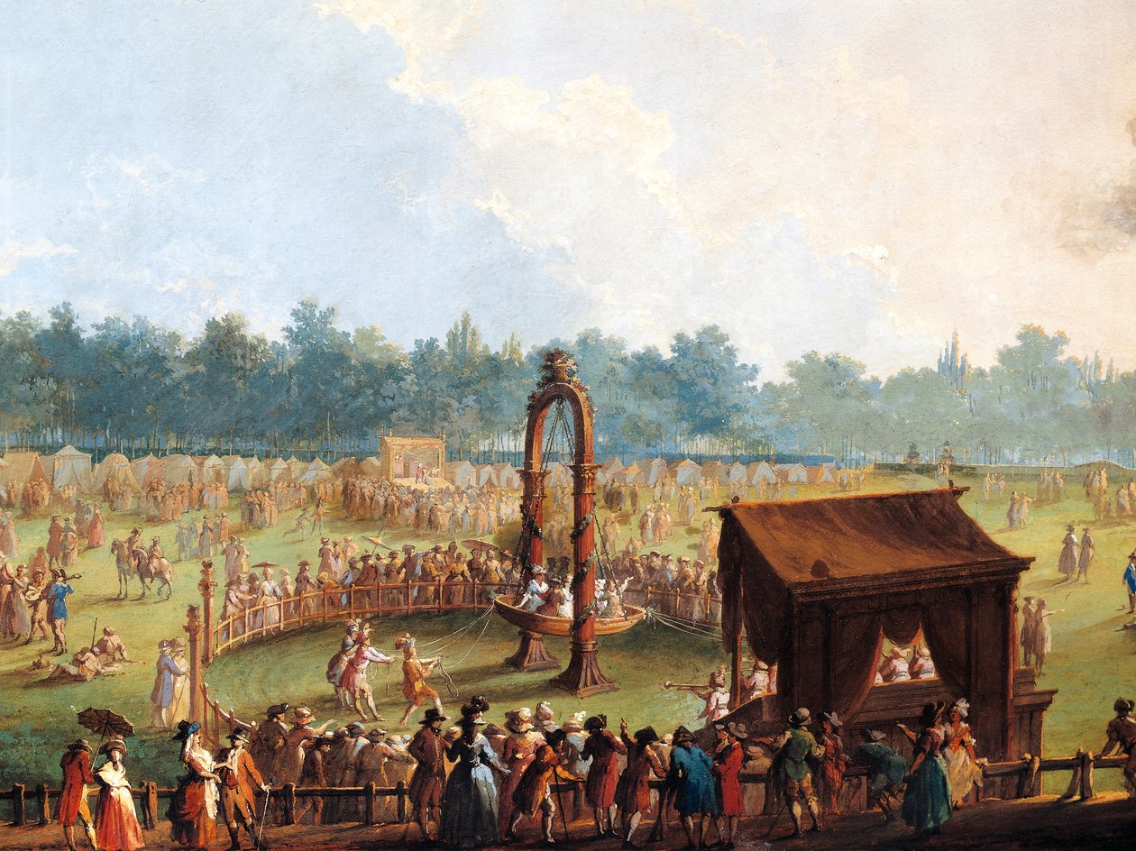 Uroczystość w Cascine ku czci Ferdynanda III, Igrzyska na łące Wielkiego Dębu autorstwa Giuseppe Maria Terreni