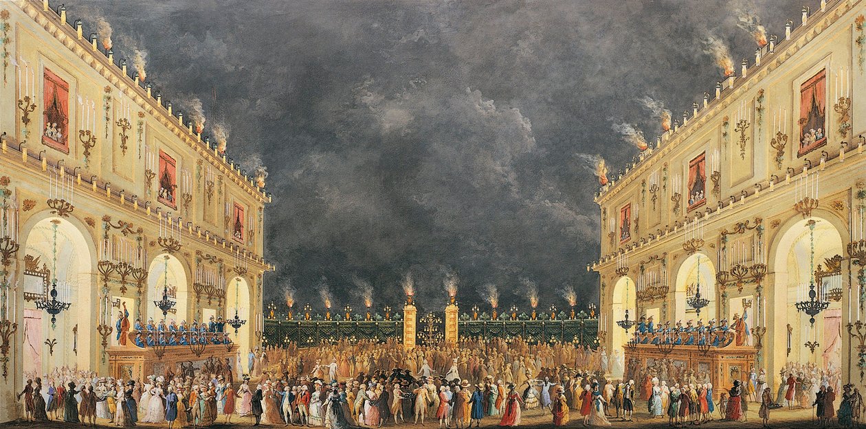 Włochy, Florencja, Festiwal w Cascine na cześć Ferdynanda III Lotaryngii autorstwa Giuseppe Maria Terreni