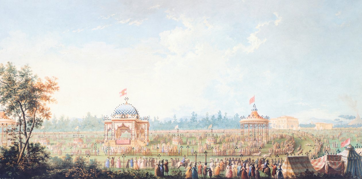 Wyścig w Cascine, Giuseppe Maria Terreni (1739-1811), Włochy autorstwa Giuseppe Maria Terreni